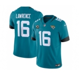 Men's Jacksonville Jaguars #16 Trevor Lawrence Teal 2023 F.U.S.E With 3- Star C Patch Vapor Untouchable Limited Football Stitched Jersey