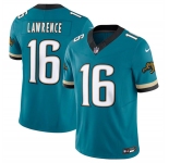 Men's Jacksonville Jaguars #16 Trevor Lawrence Teal 2024 F.U.S.E. Prowler Throwback Vapor Limited Football Stitched Jersey