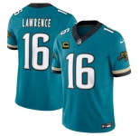 Men's Jacksonville Jaguars #16 Trevor Lawrence Teal 2025 F.U.S.E. With 4-Star C Patch Prowler Throwback Vapor Limited Football Stitched Jersey