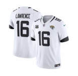 Men's Jacksonville Jaguars #16 Trevor Lawrence White 2023 F.U.S.E With 3- Star C Patch Vapor Untouchable Limited Football Stitched Jersey