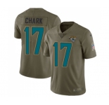 Men's Jacksonville Jaguars #17 DJ Chark Limited Olive 2017 Salute to Service Football Jersey