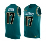 Men's Jacksonville Jaguars #17 DJ Chark Limited Teal Green Player Name & Number Tank Top Football Jersey