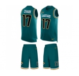 Men's Jacksonville Jaguars #17 DJ Chark Limited Teal Green Tank Top Suit Football Jersey