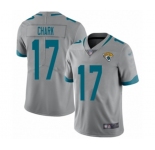 Men's Jacksonville Jaguars #17 DJ Chark Silver Inverted Legend Limited Football Jersey
