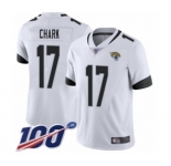 Men's Jacksonville Jaguars #17 DJ Chark White Vapor Untouchable Limited Player 100th Season Football Jersey