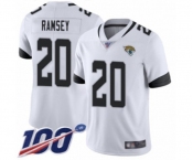 Men's Jacksonville Jaguars #20 Jalen Ramsey White Vapor Untouchable Limited Player 100th Season Football Jersey