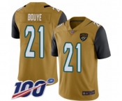 Men's Jacksonville Jaguars #21 A.J. Bouye Limited Gold Rush Vapor Untouchable 100th Season Football Jersey