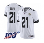 Men's Jacksonville Jaguars #21 A.J. Bouye White Vapor Untouchable Limited Player 100th Season Football Jersey