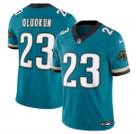 Men's Jacksonville Jaguars #23 Foye Oluokun Teal 2024 F.U.S.E. Prowler Throwback Vapor Limited Football Stitched Jersey