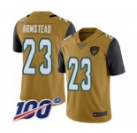 Men's Jacksonville Jaguars #23 Ryquell Armstead Limited Gold Rush Vapor Untouchable 100th Season Football Jersey