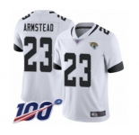 Men's Jacksonville Jaguars #23 Ryquell Armstead White Vapor Untouchable Limited Player 100th Season Football Jersey