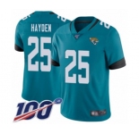 Men's Jacksonville Jaguars #25 D.J. Hayden Teal Green Alternate Vapor Untouchable Limited Player 100th Season Football Jersey