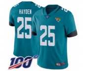 Men's Jacksonville Jaguars #25 D.J. Hayden Teal Green Alternate Vapor Untouchable Limited Player 100th Season Football Jersey