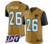 Men's Jacksonville Jaguars #26 Jarrod Wilson Limited Gold Rush Vapor Untouchable 100th Season Football Jersey