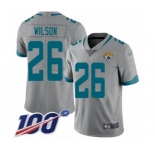 Men's Jacksonville Jaguars #26 Jarrod Wilson Silver Inverted Legend Limited 100th Season Football Jersey