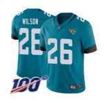 Men's Jacksonville Jaguars #26 Jarrod Wilson Teal Green Alternate Vapor Untouchable Limited Player 100th Season Football Jersey