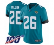 Men's Jacksonville Jaguars #26 Jarrod Wilson Teal Green Alternate Vapor Untouchable Limited Player 100th Season Football Jersey