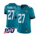 Men's Jacksonville Jaguars #27 Leonard Fournette Teal Green Alternate Vapor Untouchable Limited Player 100th Season Football Jersey