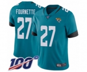 Men's Jacksonville Jaguars #27 Leonard Fournette Teal Green Alternate Vapor Untouchable Limited Player 100th Season Football Jersey