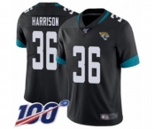 Men's Jacksonville Jaguars #36 Ronnie Harrison Black Team Color Vapor Untouchable Limited Player 100th Season Football Jersey