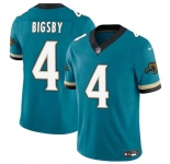 Men's Jacksonville Jaguars #4 Tank Bigsby Teal 2024 F.U.S.E. Prowler Throwback Vapor Limited Stitched Football Jersey