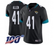 Men's Jacksonville Jaguars #41 Josh Allen Black Team Color Vapor Untouchable Limited Player 100th Season Football Jersey