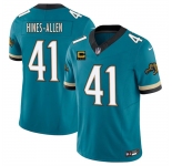 Men's Jacksonville Jaguars #41 Josh Hines-Allen Teal 2025 F.U.S.E. With 4-Star C Patch Prowler Throwback Vapor Limited Football Stitched Jersey
