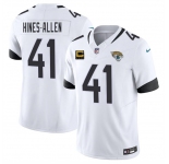 Men's Jacksonville Jaguars #41 Josh Hines-Allen White 2025 F.U.S.E. With 4-Star C Patch Vapor Limited Football Stitched Jersey