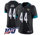 Men's Jacksonville Jaguars #44 Myles Jack Black Team Color Vapor Untouchable Limited Player 100th Season Football Jersey