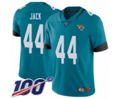 Men's Jacksonville Jaguars #44 Myles Jack Teal Green Alternate Vapor Untouchable Limited Player 100th Season Football Jersey