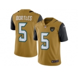 Men's Jacksonville Jaguars #5 Blake Bortles Nike Gold Color Rush Limited Jersey