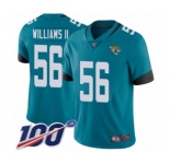 Men's Jacksonville Jaguars #56 Quincy Williams II Teal Green Alternate Vapor Untouchable Limited Player 100th Season Football Jersey