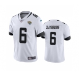 Men's Jacksonville Jaguars #6 Chris Claybrooks White Vapor Untouchable Limited Stitched Jersey