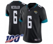 Men's Jacksonville Jaguars #6 Cody Kessler Black Team Color Vapor Untouchable Limited Player 100th Season Football Jersey