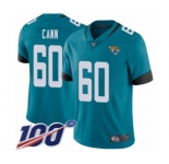 Men's Jacksonville Jaguars #60 A. J. Cann Teal Green Alternate Vapor Untouchable Limited Player 100th Season Football Jersey