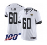 Men's Jacksonville Jaguars #60 A. J. Cann White Vapor Untouchable Limited Player 100th Season Football Jersey