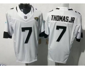 Men's Jacksonville Jaguars #7 Brian Thomas Jr White 2025 F.U.S.E. Vapor Limited Football Stitched Jersey