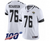 Men's Jacksonville Jaguars #76 Will Richardson White Vapor Untouchable Limited Player 100th Season Football Jersey