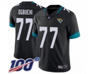 Men's Jacksonville Jaguars #77 Cedric Ogbuehi Black Team Color Vapor Untouchable Limited Player 100th Season Football Jersey