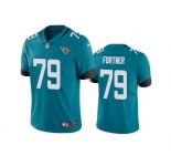Men's Jacksonville Jaguars #79 Luke Fortner Teal Vapor Untouchable Limited Stitched Jersey