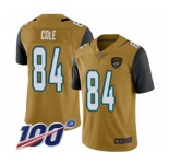 Men's Jacksonville Jaguars #84 Keelan Cole Limited Gold Rush Vapor Untouchable 100th Season Football Jersey