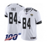 Men's Jacksonville Jaguars #84 Keelan Cole White Vapor Untouchable Limited Player 100th Season Football Jersey