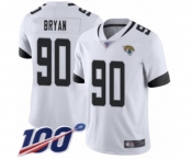 Men's Jacksonville Jaguars #90 Taven Bryan White Vapor Untouchable Limited Player 100th Season Football Jersey