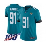 Men's Jacksonville Jaguars #91 Yannick Ngakoue Teal Green Alternate Vapor Untouchable Limited Player 100th Season Football Jersey