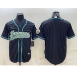 Men's Jacksonville Jaguars Blank Black With Patch Cool Base Stitched Baseball Jersey