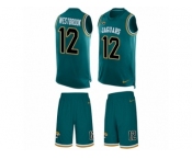 Men's Nike Jacksonville Jaguars #12 Dede Westbrook Limited Teal Green Tank Top Suit NFL Jersey