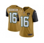 Men's Nike Jacksonville Jaguars #16 Denard Robinson Limited Gold Rush NFL Jersey