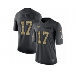 Men's Nike Jacksonville Jaguars #17 Arrelious Benn Limited Black 2016 Salute to Service NFL Jersey