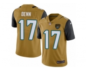 Men's Nike Jacksonville Jaguars #17 Arrelious Benn Limited Gold Rush NFL Jersey