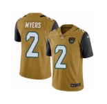 Men's Nike Jacksonville Jaguars #2 Jason Myers Limited Gold Rush NFL Jersey